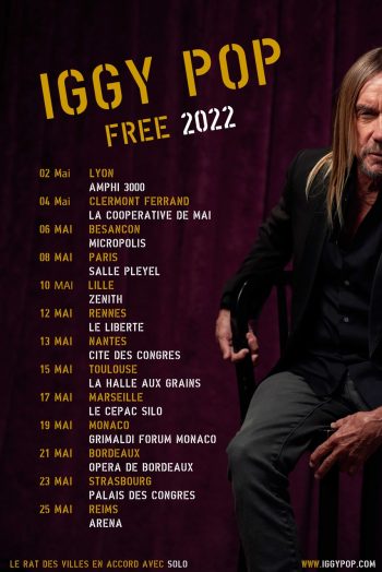 Iggy Pop affiche tournée